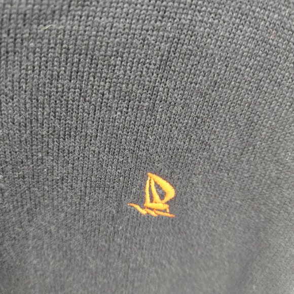 Giorgio Di Mare Yachting LOGO Black Orange Trim V-Neck 100% Cotton Long Sleeve - Picture 3 of 14